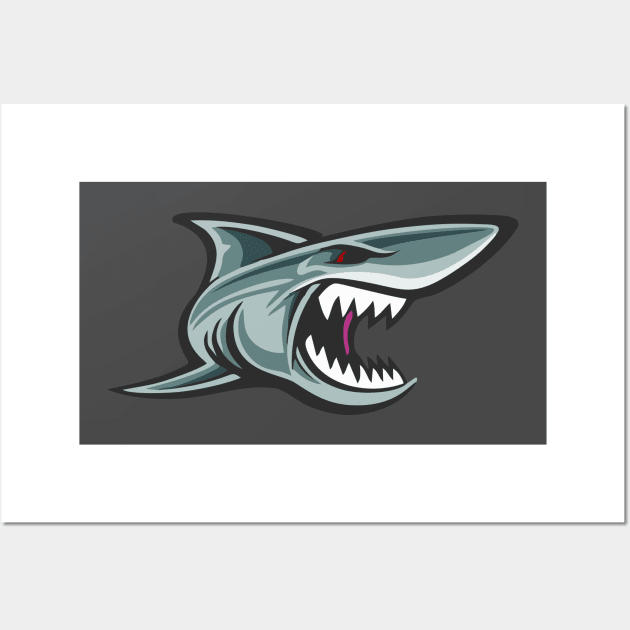 Shark Attack Wall Art by GR8DZINE